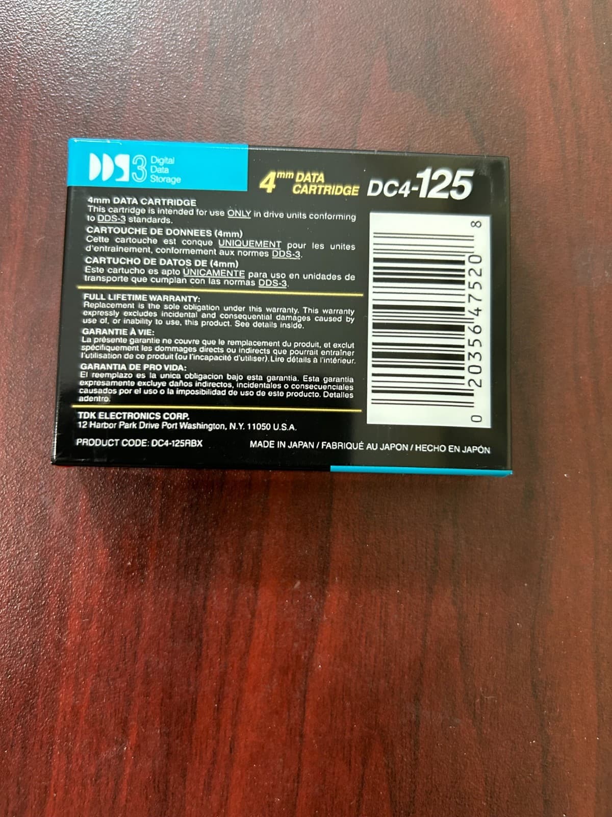 3 packs of 10 - TDK 4mm 125m Data Cartridge. NEW - Sealed. (Total 30 pieces) 4