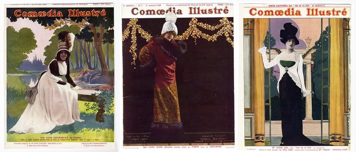 Fashions 1912 Vaudeville French COMEDIA ILLUSTRE 9 Covers Only Famous Designers 5