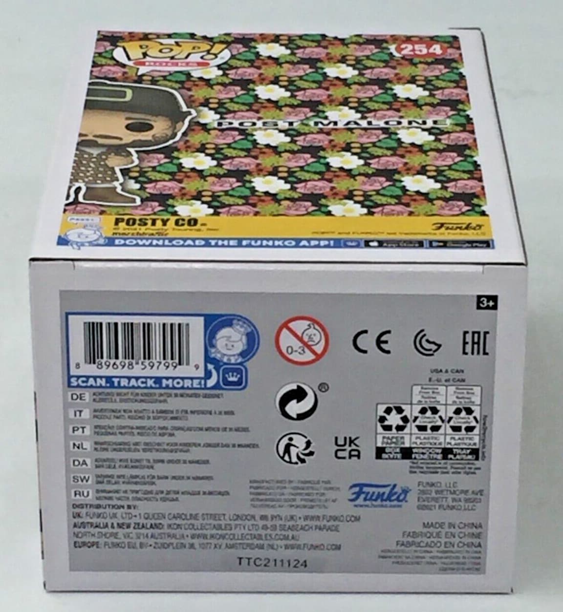 Funko Pop! Rocks Post Malone #254 With Pop Protector 6