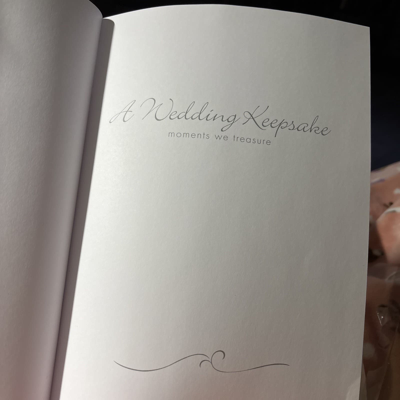 HIS and HER’S Studio White Lace Bow “A Wedding Keepsake” Memory Book 9x12 2