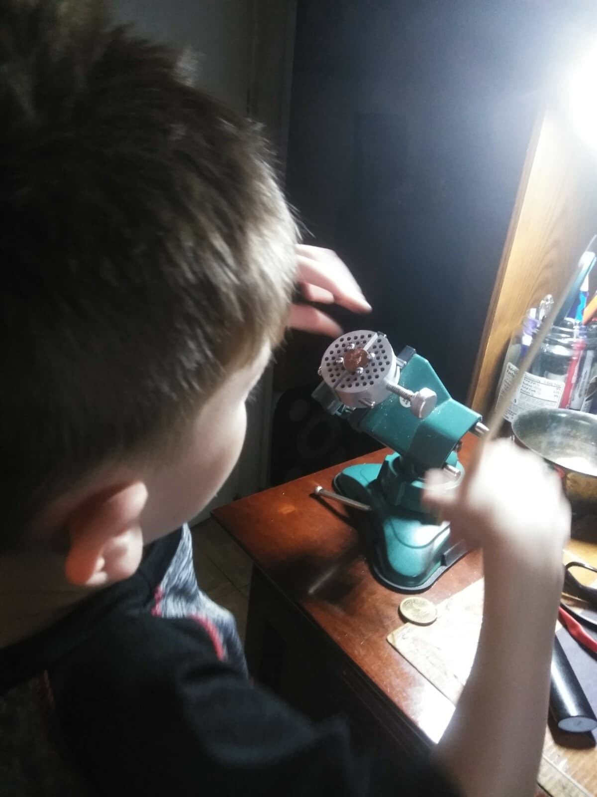 Hobo coin buffalo Nickel hand carved original by J&M Tarantula as on the Warpath 6