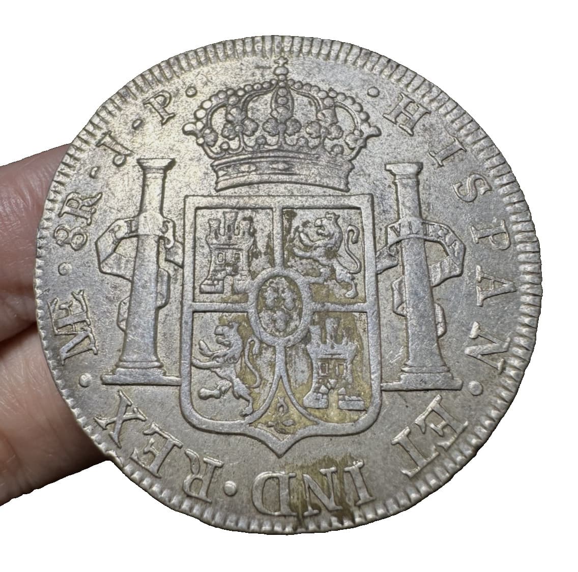 8 Reales 1816 Spanish Colonoial Silver LIMAE, PERU, Ferdin VII, ME, JP 2