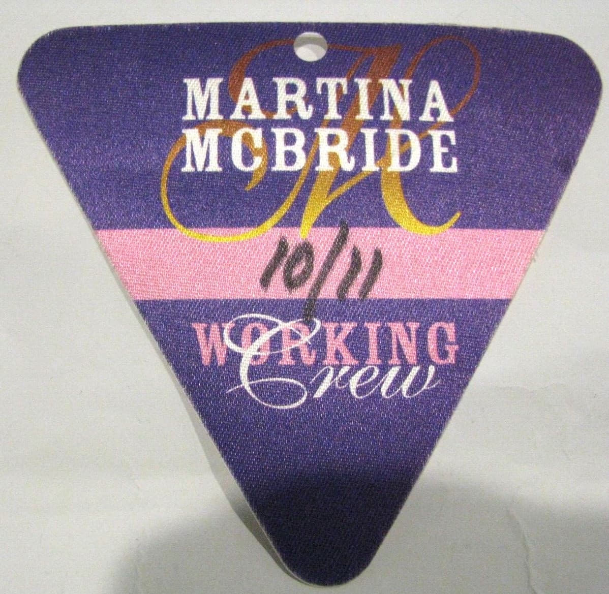 Martina McBride Concert Tour Working Crew Satin Backstage Pass 1-11