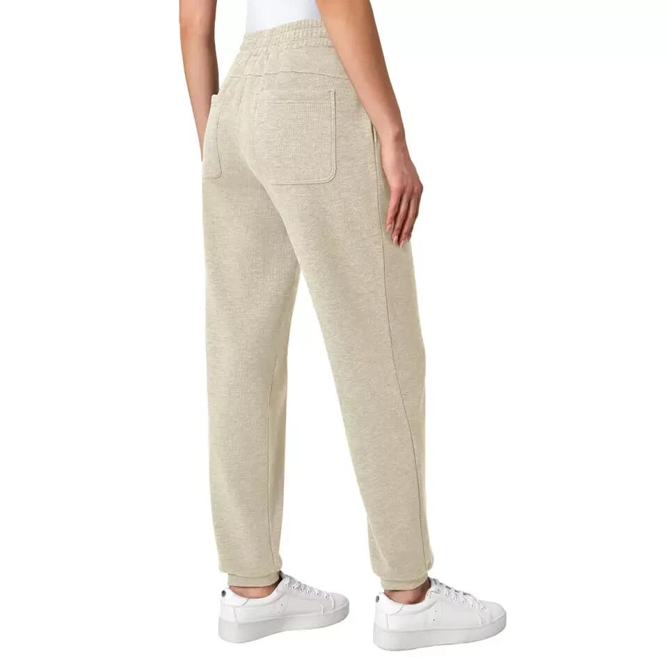 Mondetta Women's Heathered Fleece Jogger Pants, Irish Cream, Size XXL 4