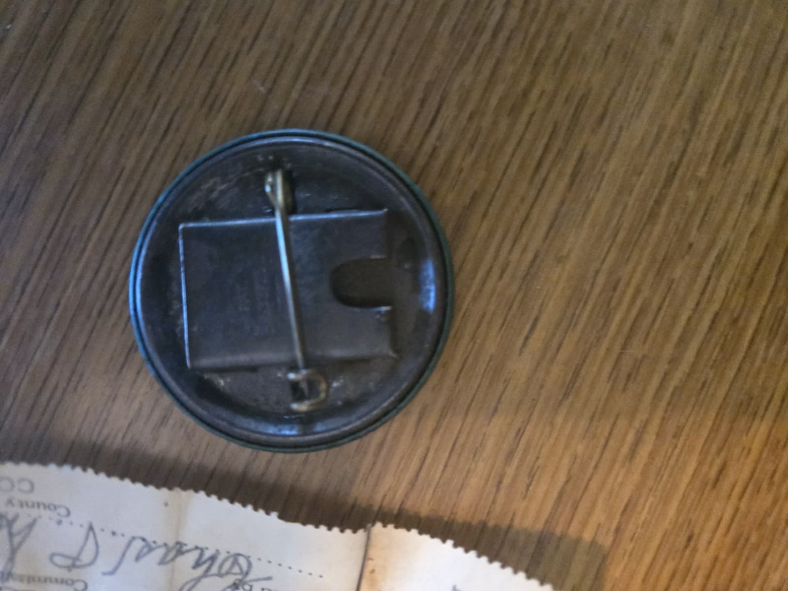 1928 Pennsylvania Resident Citizen's Fishing License Pin Badge Button W/ Paper 4