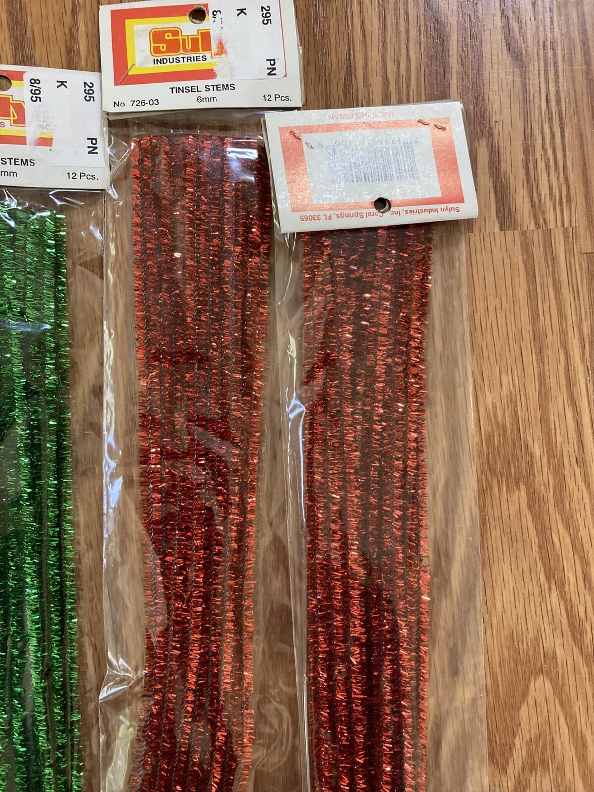 Sulyn Vintage Tinsel Stems Pipe Cleaners 6mm, Lot Of 9 Pkgs 5