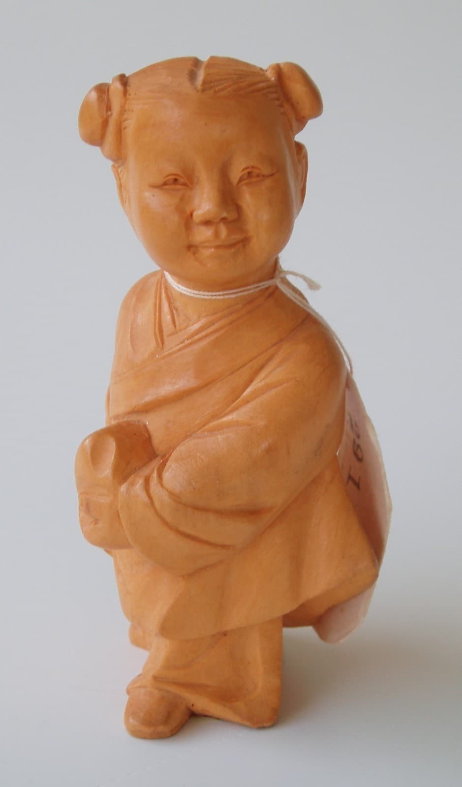 Chinese Boxwood Child Figure Carved Cultural Revolution People Republic of China 2