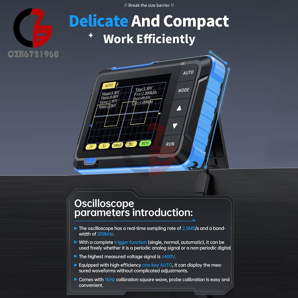 FNIRSI DSO152 Handheld Mini Oscilloscope Type-C Portable Digital Oscilloscope US