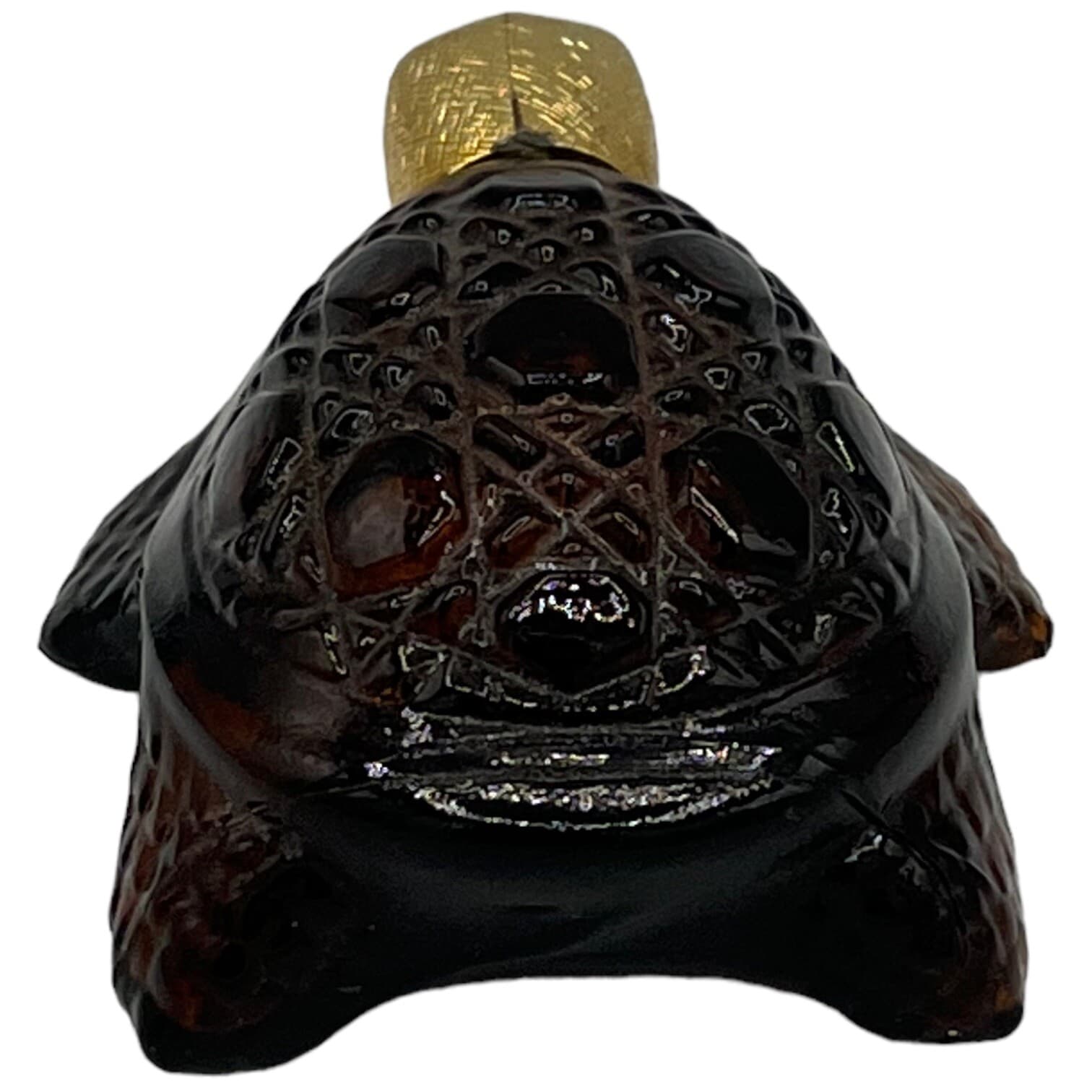 Avon Treasure Sea Turtle EMPTY Cologne Bottle Decanter Brown Glass 6