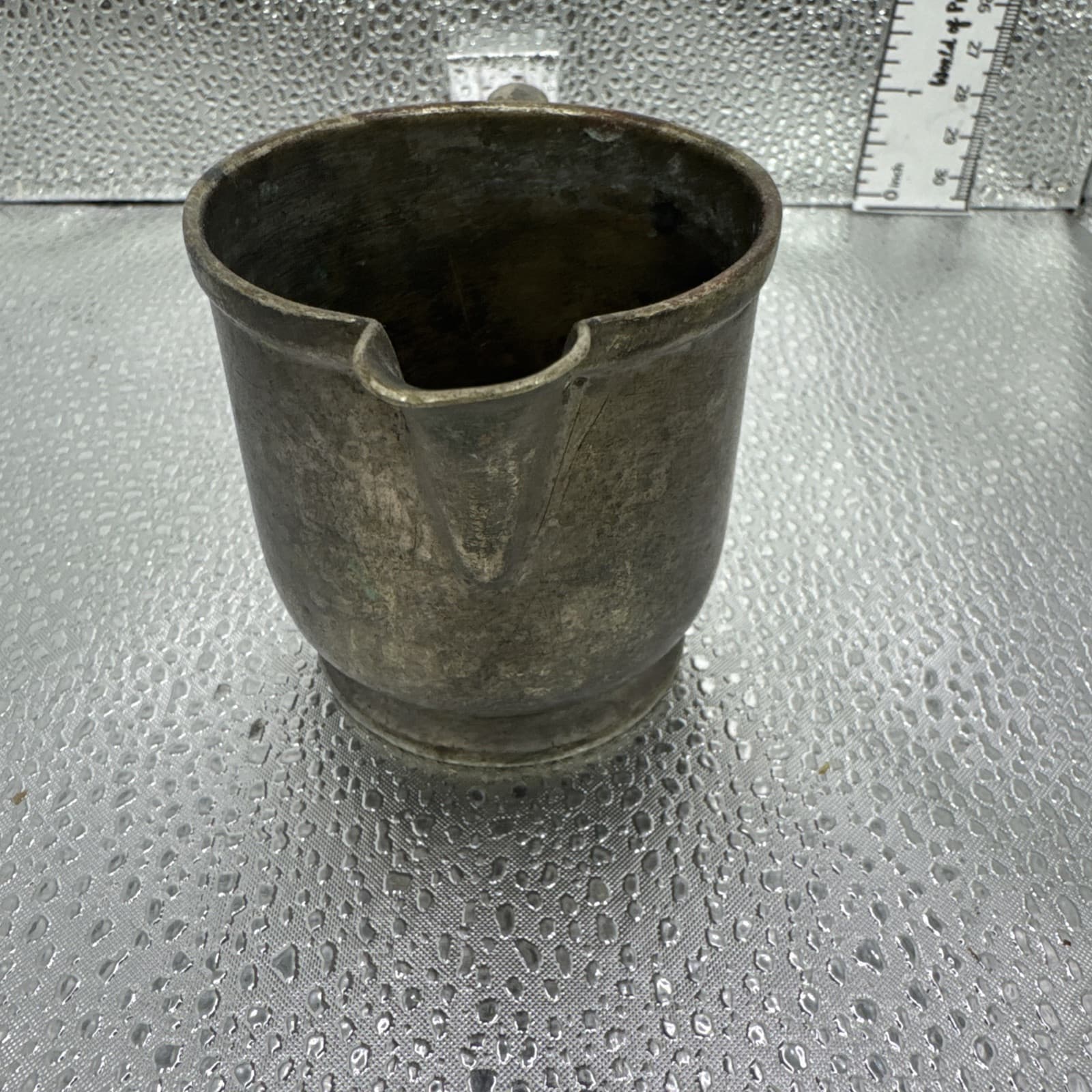 Vintage Wear Brite Nickel Silver Soldered Small Creamer Pitcher Grand Silver Co 4