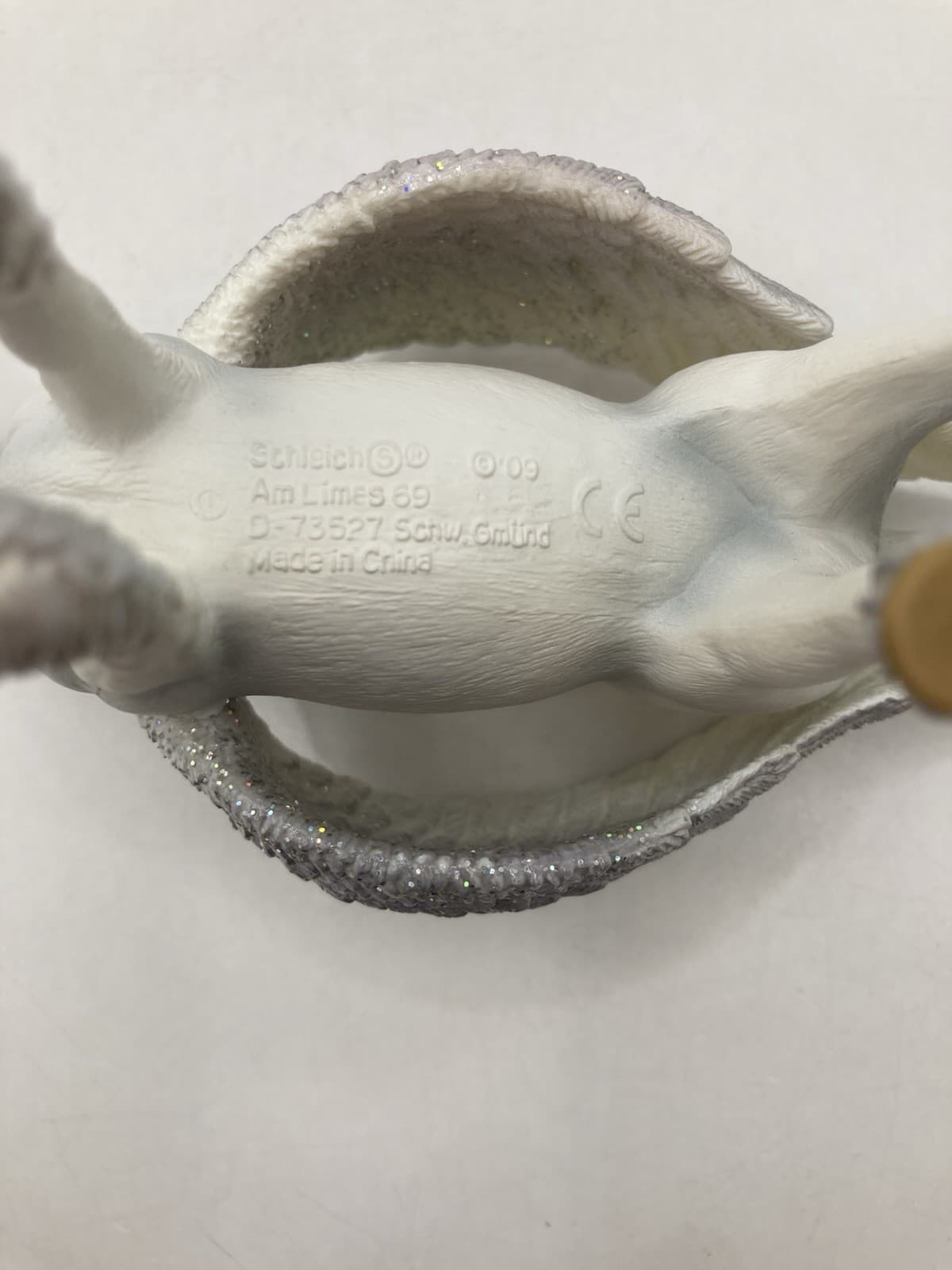 2009 Schleich Bayala Pegasus White Glitter Sunburst Flying Horse D-73527 Retired 6