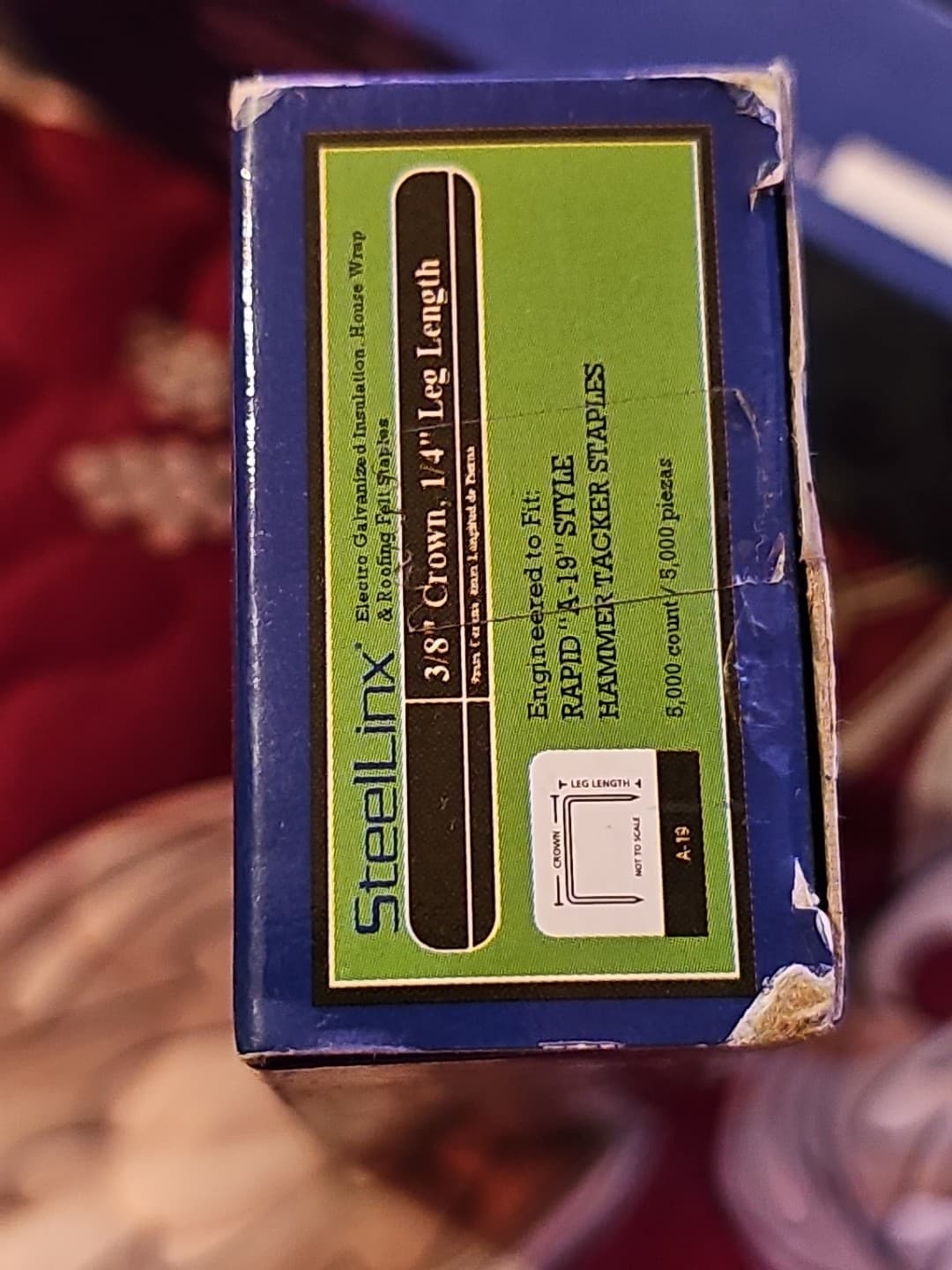 Free Shipping 2 Boxes 10000 Ct.  Staples 3/8” Crown x 1/4” Leg  Rapid A19  New 4