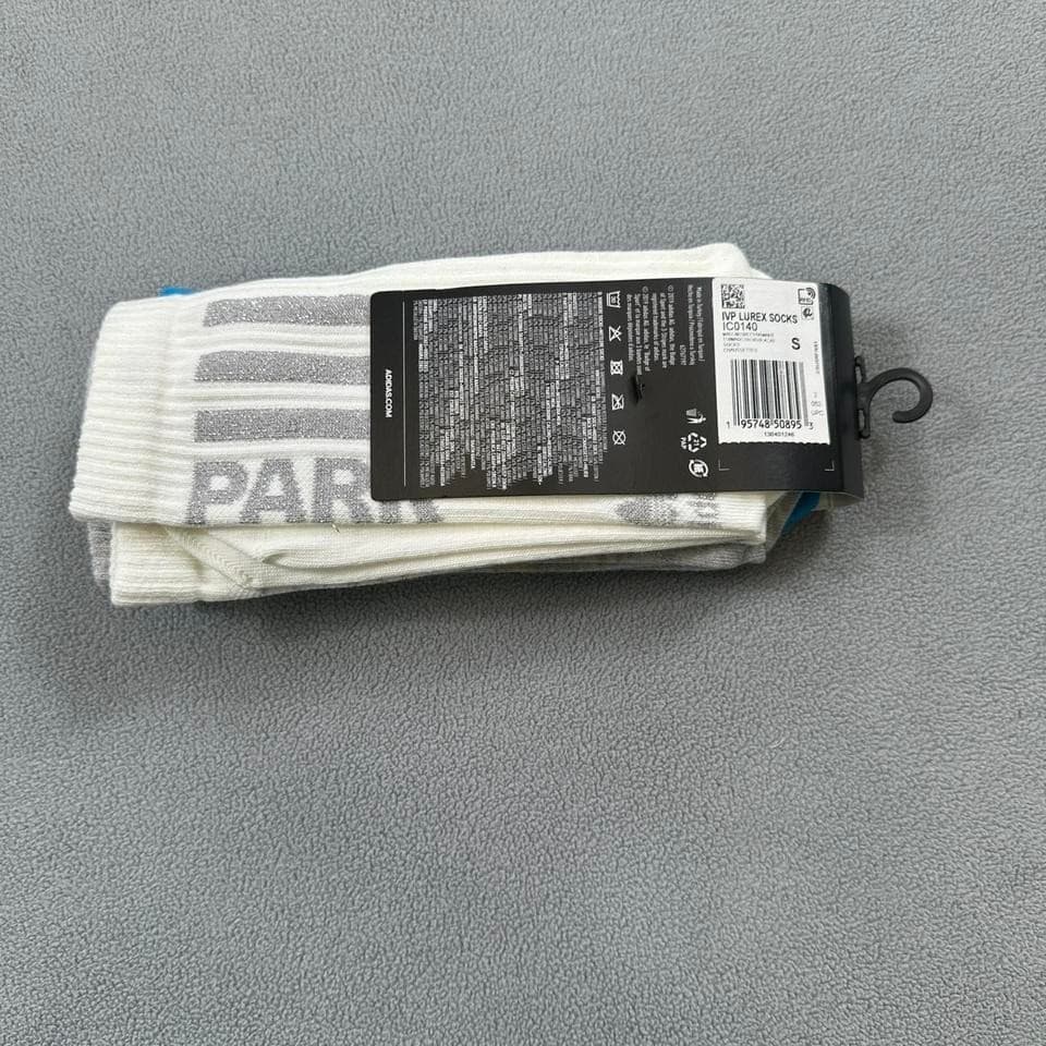 NWT Adidas x IVY PARK Beyonce M Socks 3 Pack Logo Originals Blue White Grey 2