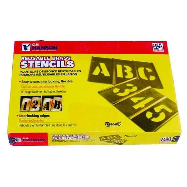 Stencil, Combination Set, Letters And Numbers, 3 In Character Height, Not 4