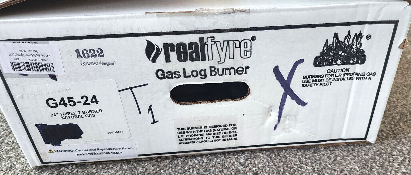 😃  Peterson Real Fyre 24" G45 Triple Burner System (NG) Natural Gas