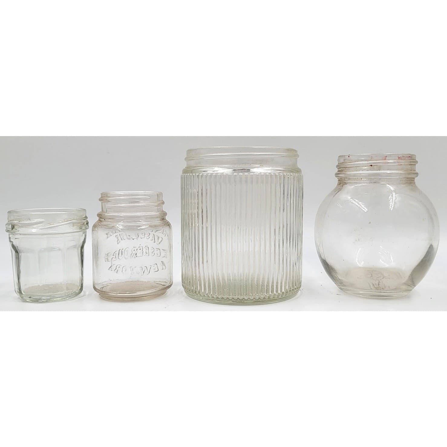 Burma Shave, Vaseline, and Food Jars Lot of 4 from 1930's to 1960's 3