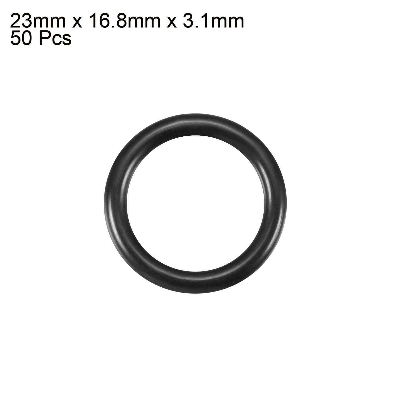 50Pcs Black Round Nitrile Butadiene Rubber NBR O-Ring 23mm OD 3.1mm Width ✦KD 3