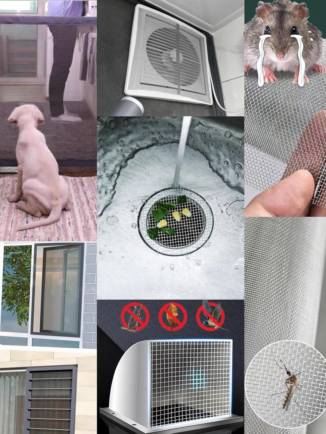 20 Mesh 304 Stainless Steel Woven Wire Mesh Vent Screen Roll,Screen Door Mesh Wi 4