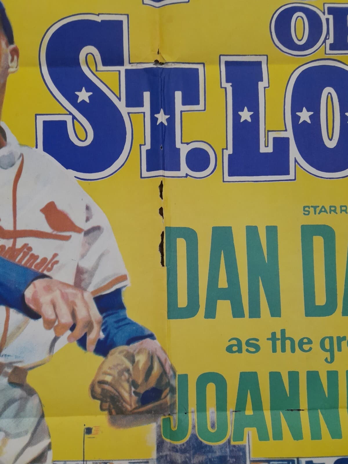 Vintage 1952 THE PRIDE OF ST. LOUIS / Dizzy Dean Baseball Movie/Film Poster 3