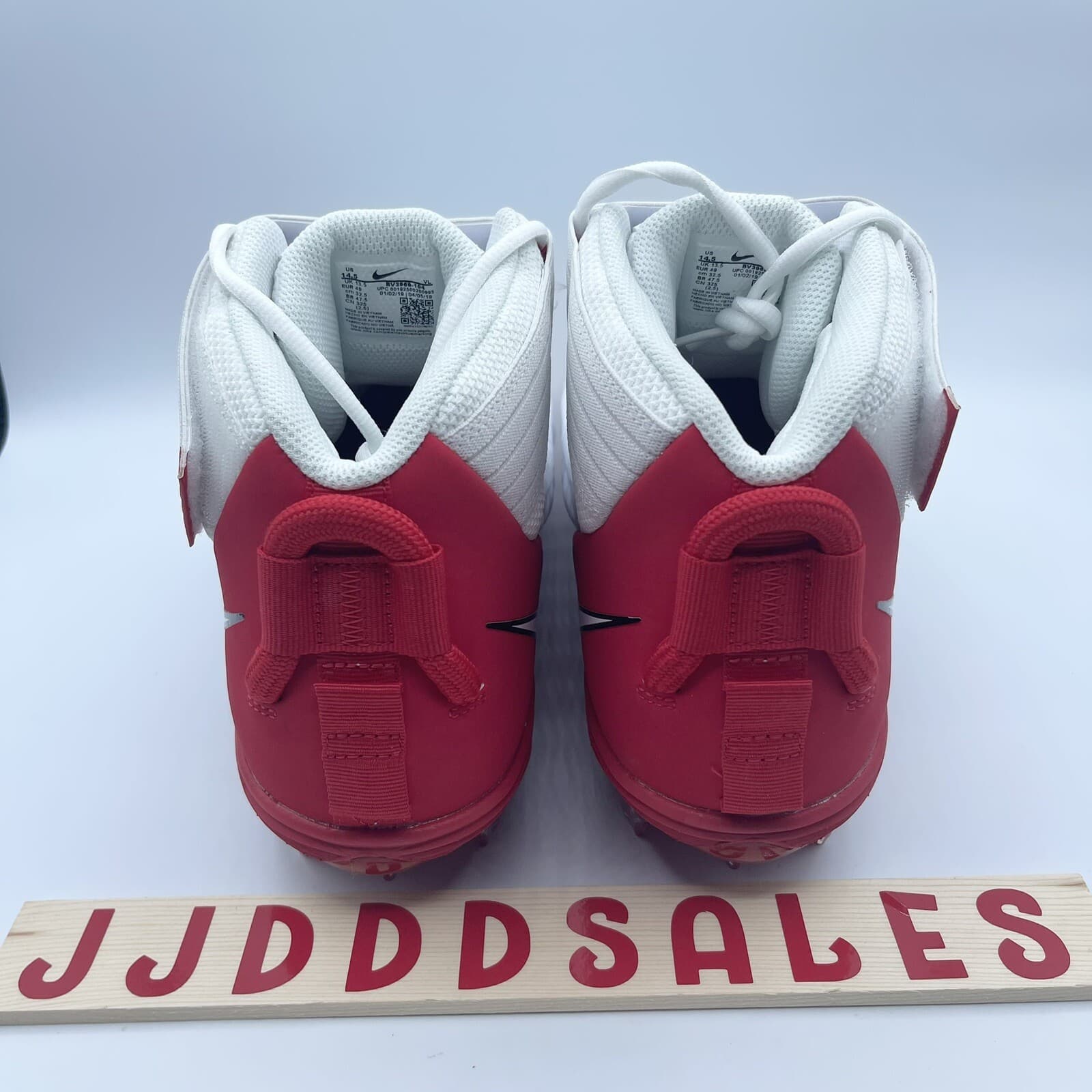 Nike Force Savage Pro 2 Football Cleats White Red BV3969-104 Men’s Size 14.5 4