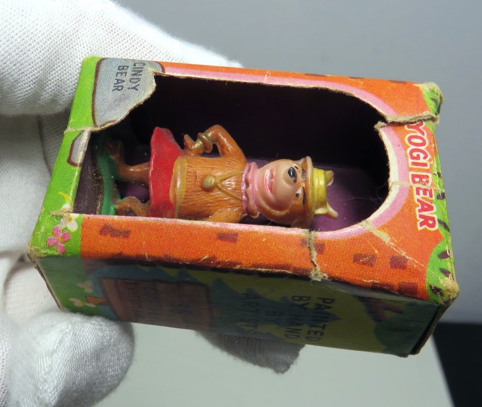 Vintage 1961 Marx Television TV Tinykins Cindy Of Yogi Bear Show Toy In Box 2