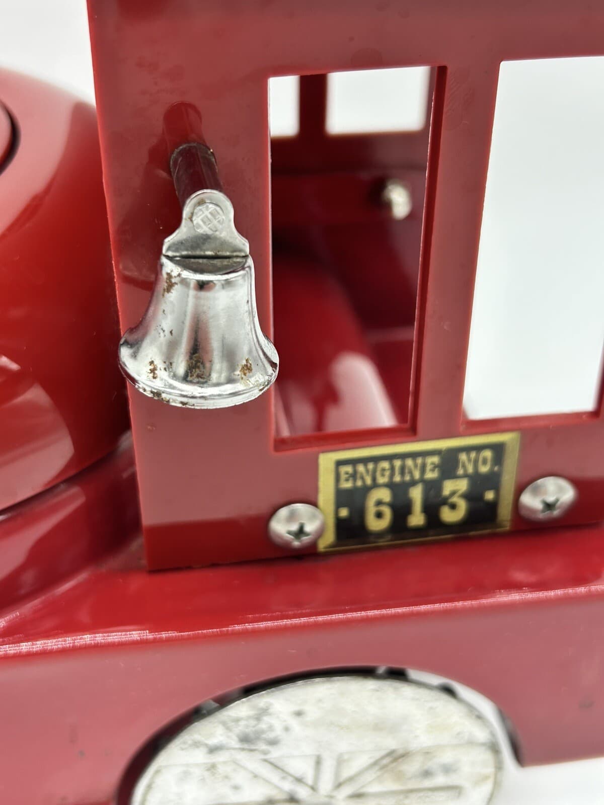 MKI Kamenstein Tea Kettle Pot World of Motion Steam Engine Train 613 Red - AS IS 6