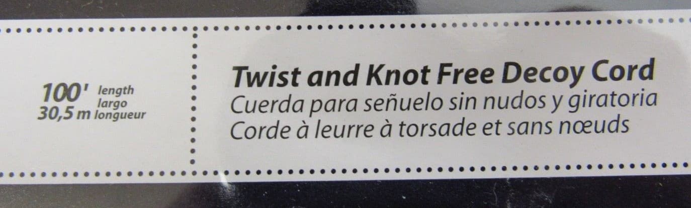 Twist and Knot Free Duck Decoy Cord - Danielson - 100 Foot Spool 4