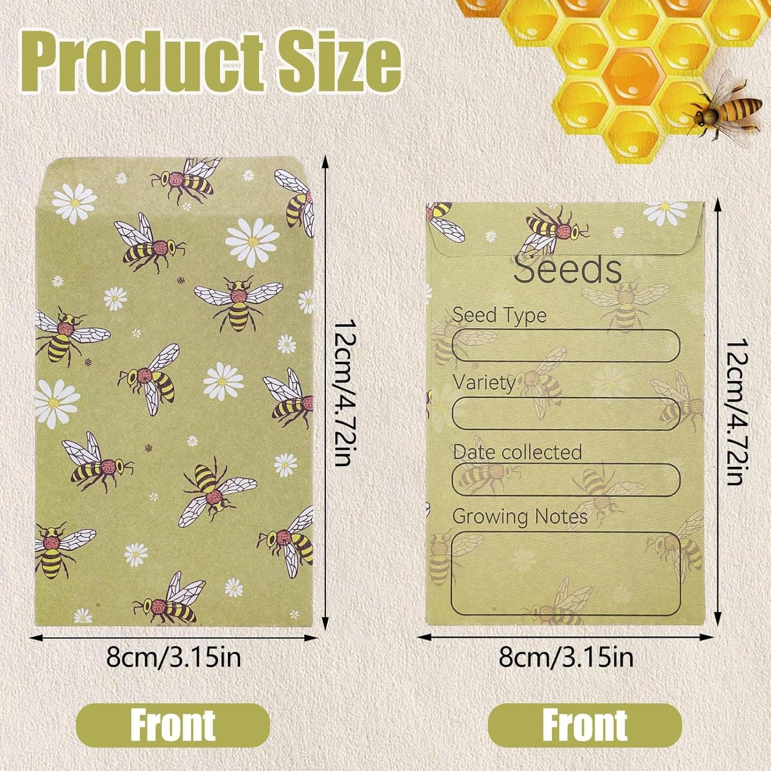 160 Pcs Seed Envelopes Self Sealing Seed Packets 3.15 x 4.72 Inch Seed Saving 2