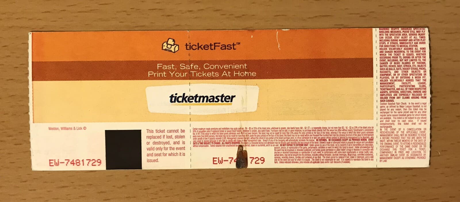 2006 MELISSA ETHERIDGE MADISON SQUARE GARDEN NEW YORK CITY CONCERT TICKET STUB 2