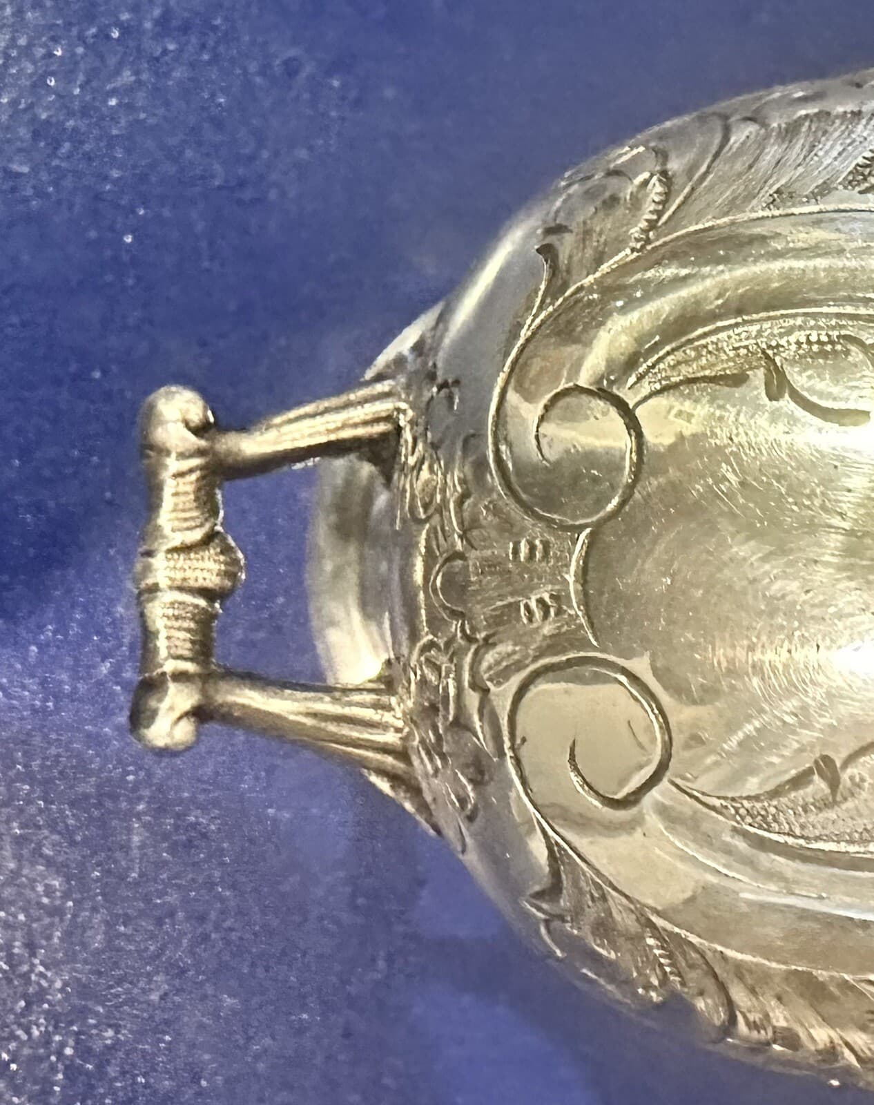 Vintage Sugar Scuttle Dish Silver Plate Floral Made in England EP RM 6