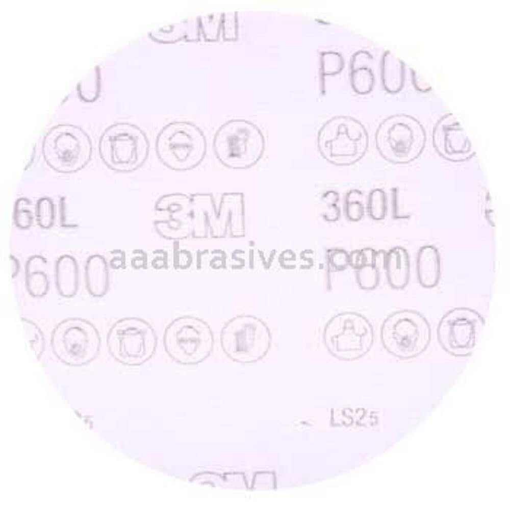 3M 7100142945 5" P600 Grit 12000 RPM 360L Aluminum Oxide Film Disc
