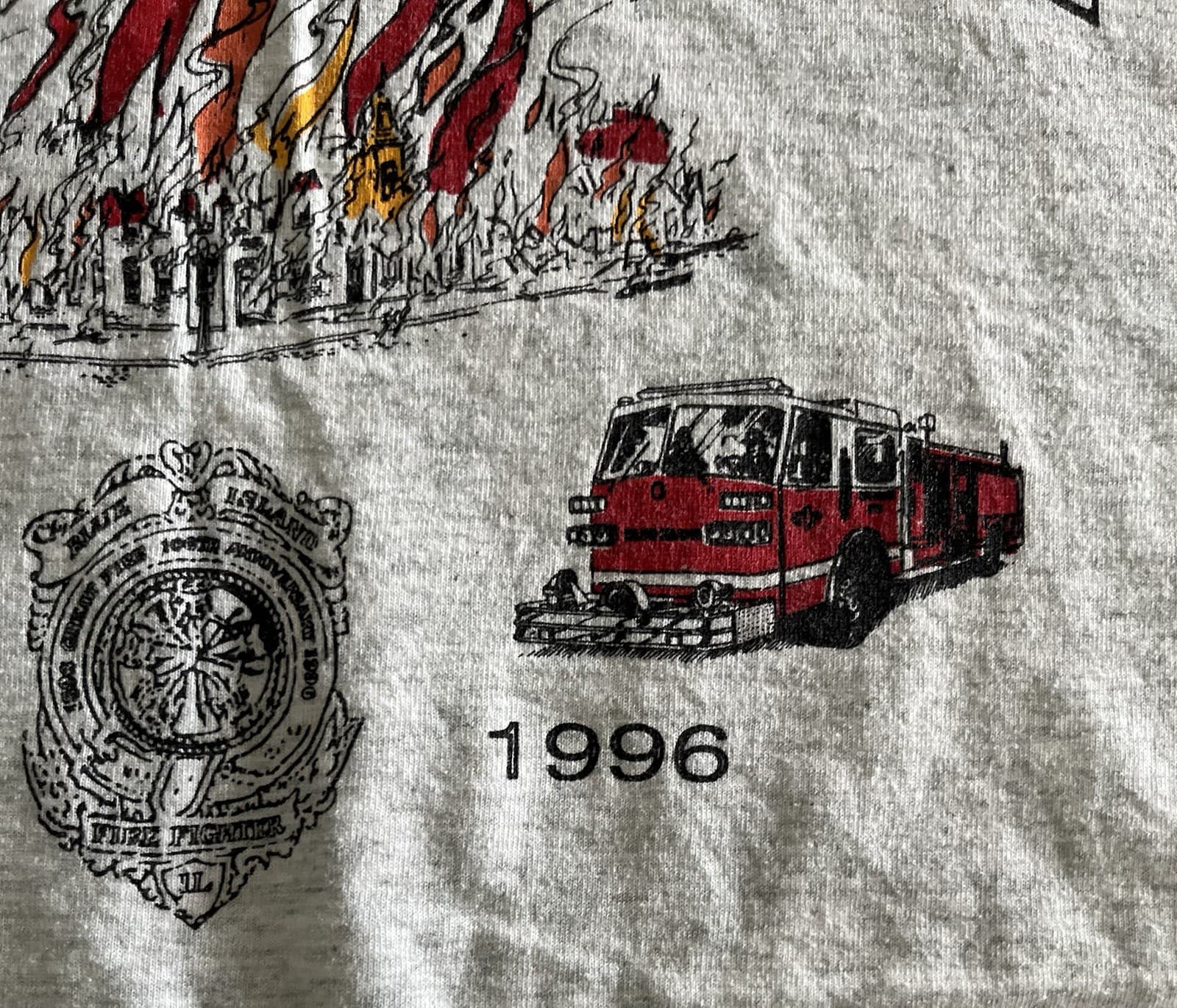 Blue Island IL Fire Department T-shirt XL Never Worn 5