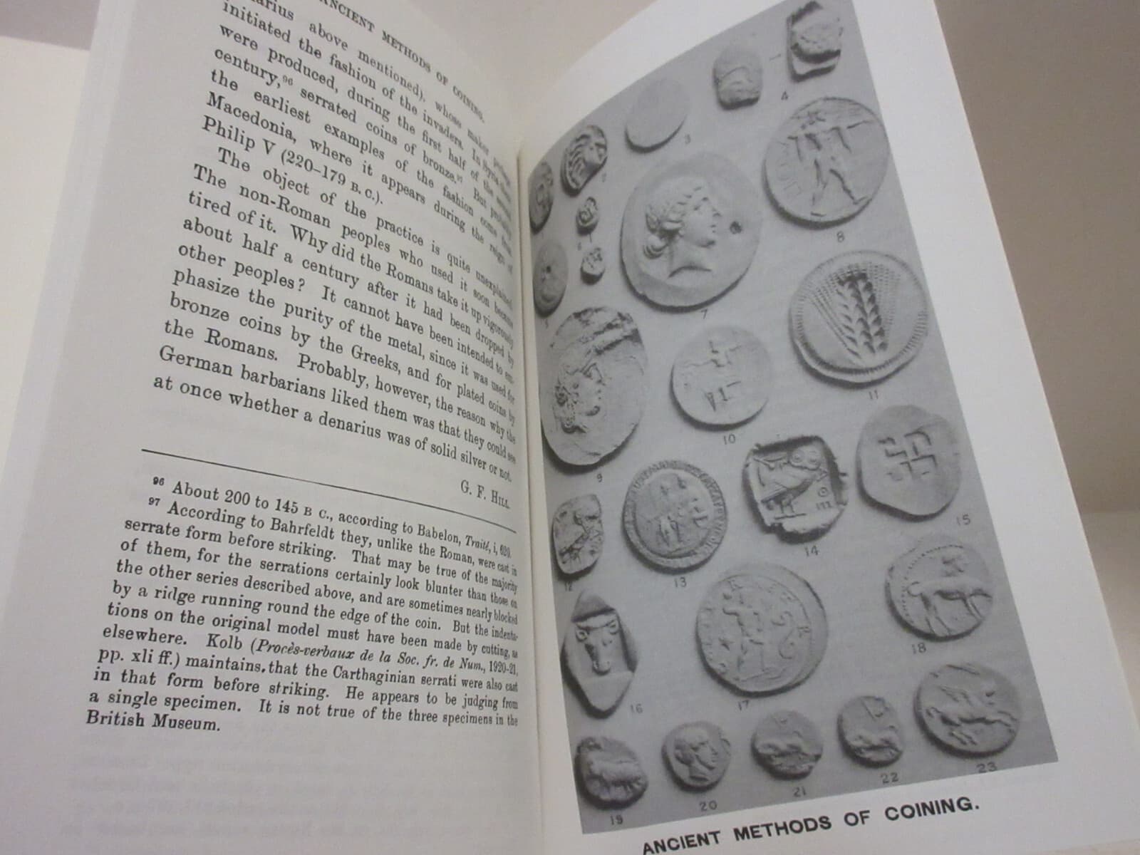 Ancient Methods of Coining by George F. Hill Softcover Numismatic Book 1997 5