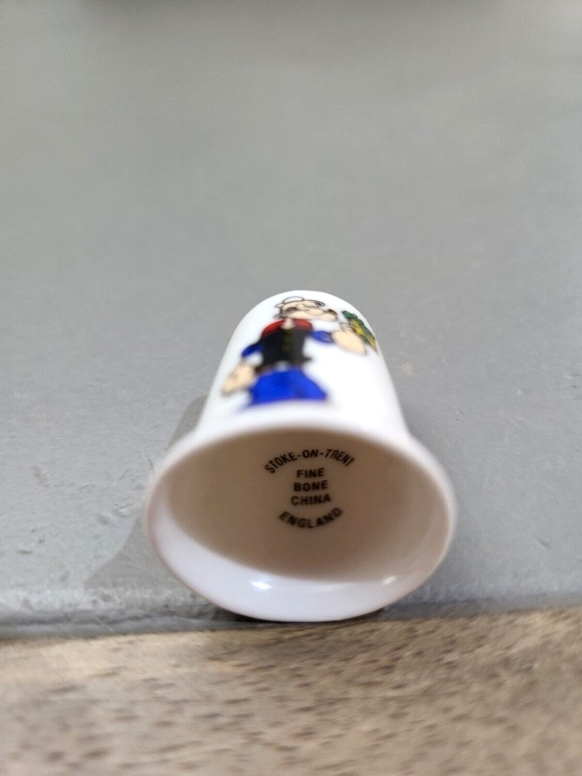 Collectable Popeye The Sailor Man Stoke-on-Trent Fine Bone China Thimble 5