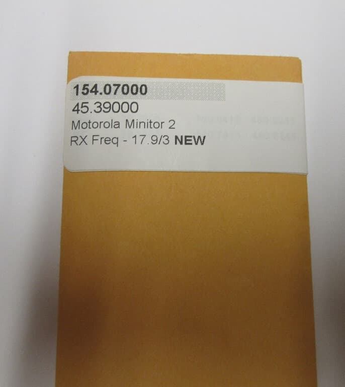 Motorola Minitor II (2) and Motorola Keynote Pager Crystals New 3