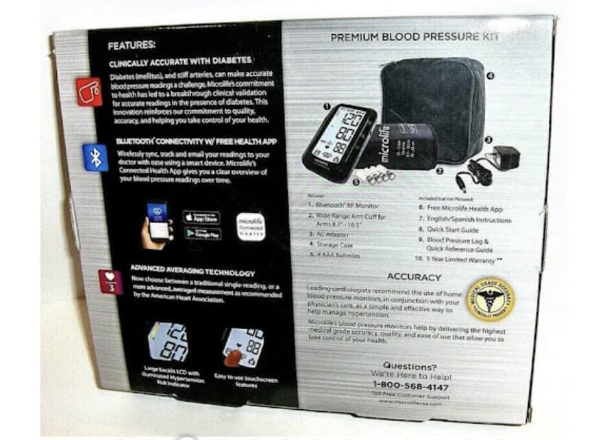 Microlife BT Upper Arm Blood Pressure Monitor with Irregular Heartbeat Detection 5