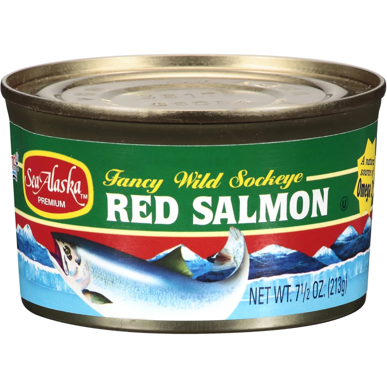 Lot/12  Sea Alaska Fancy Wild Sockeye Red Salmon OMEGA-3-  7.5 Oz  exp; 8/2026