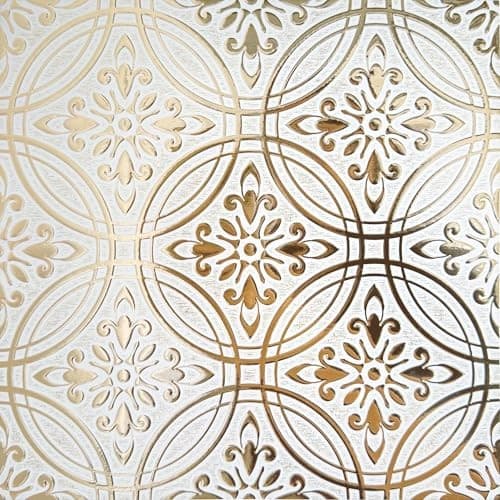  24-Pack of 8 x 8" Wallpaper Tiles Peel and Stick Metallic Gold Pastel Painted 2