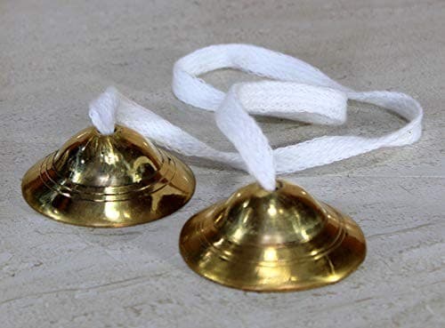  - Brass Tibetan Tingsha Manjeera Clash Cymbals or Hand Cymbals - Traditional  6
