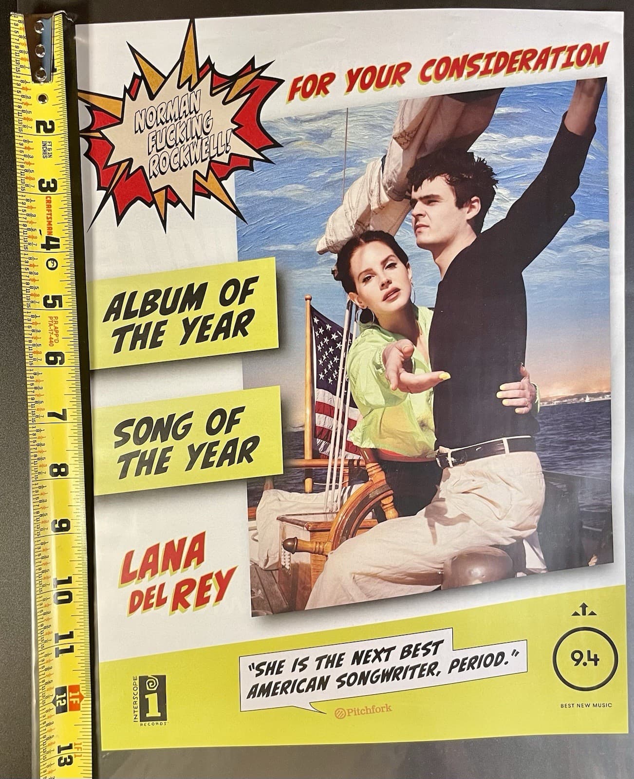 Lana Del Rey Norman Rockwell 2019 For Your Consideration Advert 10 x 13 Rare New 2