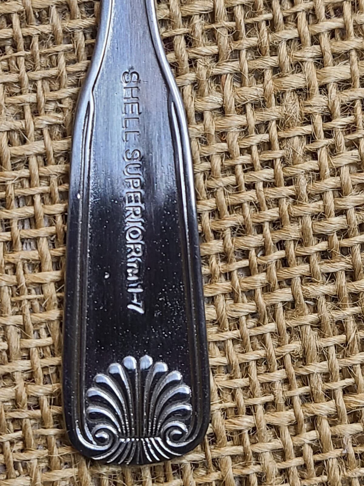 NEW IN box 12 stainless steel ice tea spoons By superior brand USA shell design 6