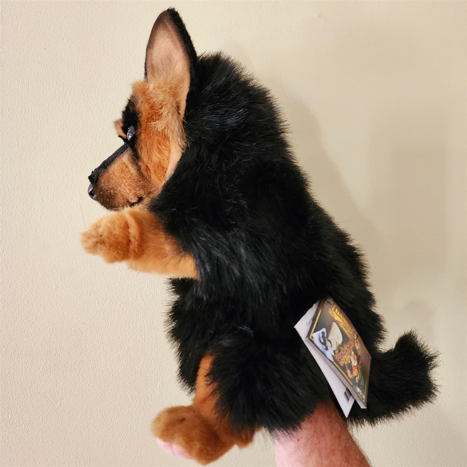 German Shepherd Dog Puppet by Hansa True to Life Look Plush Animal Learning Toy 2