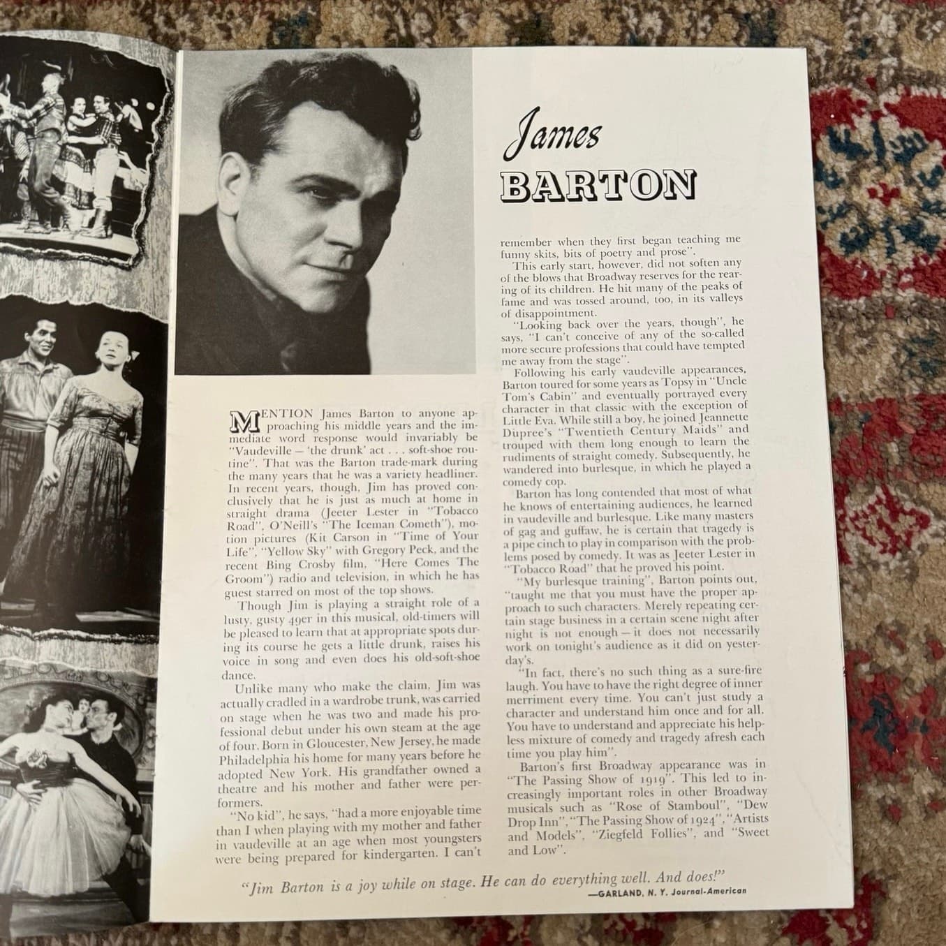 James Barton Paint Your Wagon Original 1951 Broadway Souvenir Theater Program 5