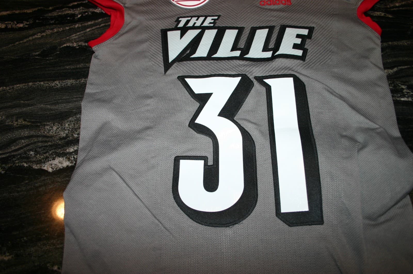 Louisville Cardinals Adidas Football 2022 Gray iron Wings Jersey The Ville XL 3