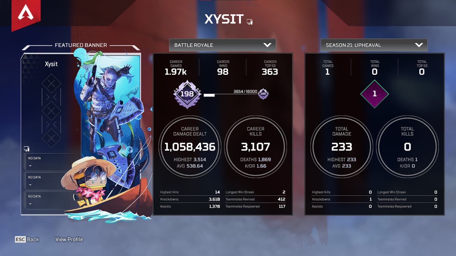 Apex Legends -  acc with heirloom 5