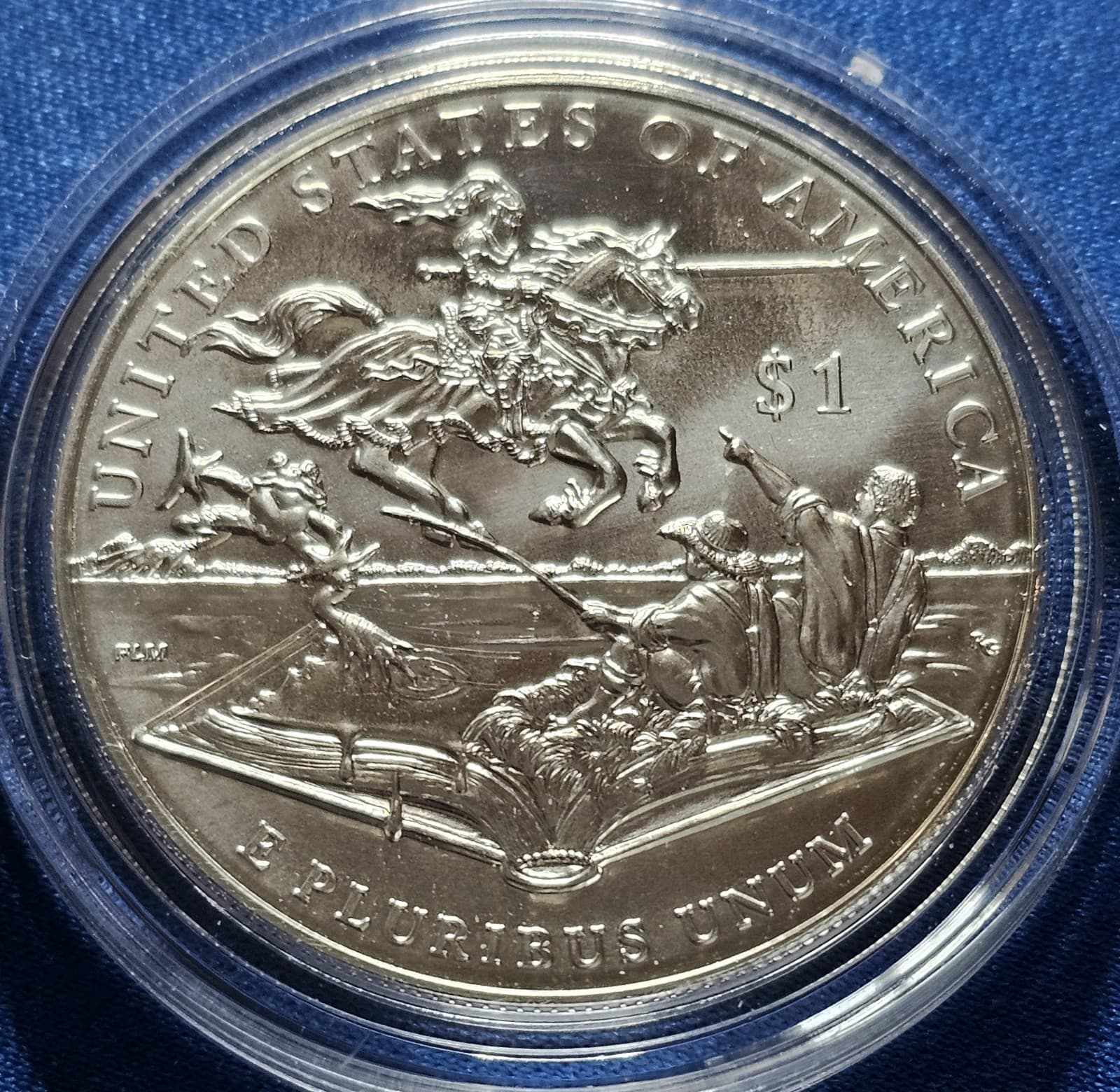 2016 P US Mint Mark Twain Commemorative BU Silver Dollar OGP & COA 2