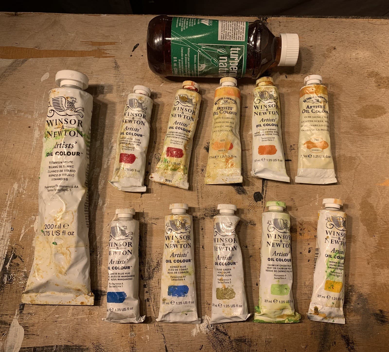 Winsor & Newton Artists' Oil Color - Lot of 11 37 ml Tubes