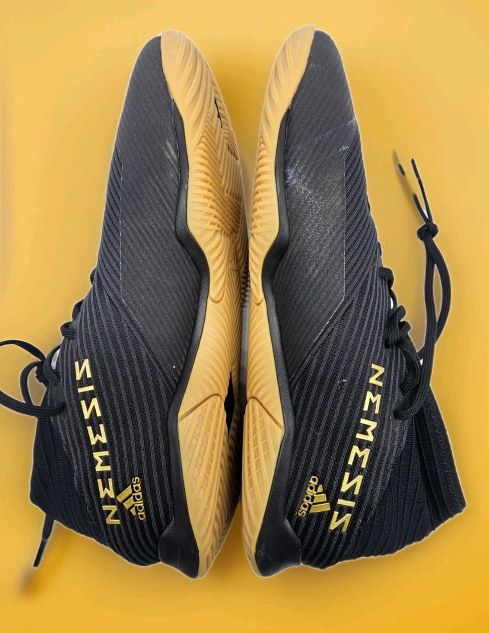 NEW w/Defects Adidas Nemeziz 19.3 IN Indoor Soccer Shoes Black Gum US 12 Futsal  6