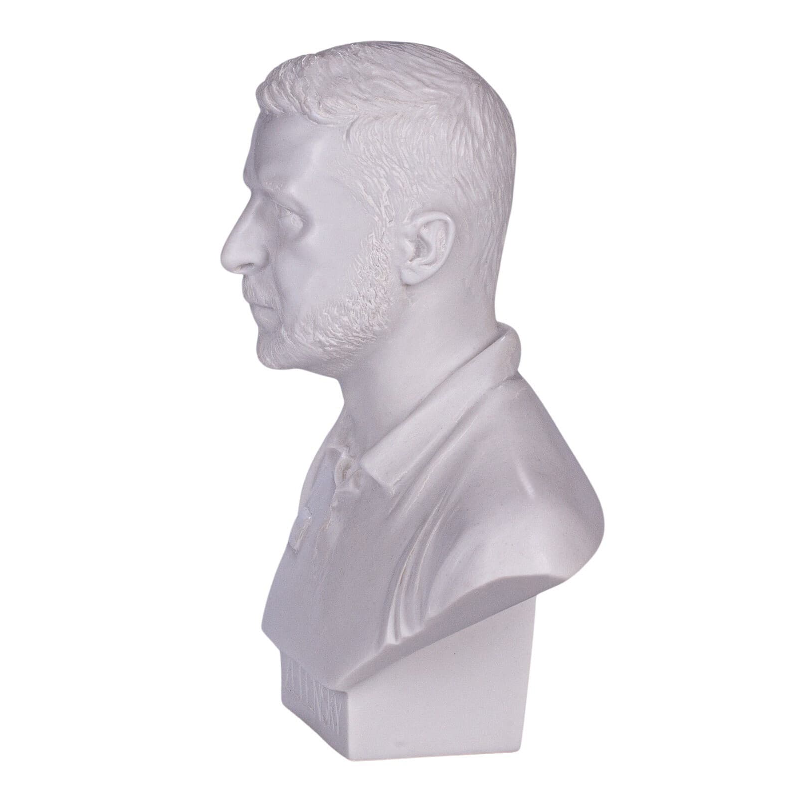 Ukrainian President Volodymyr Zelensky Marble Bust Statue 6'' (15 cm) 3