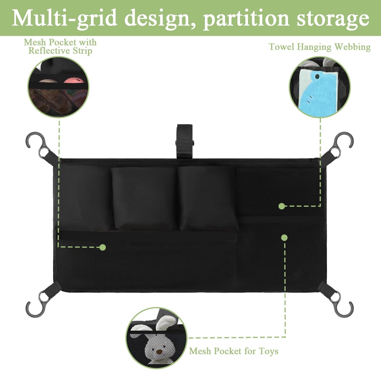 Universal Stroller Wagon Cargo Net, Wonderfold W-Series, Keenz, Mesh Storage Bag 6